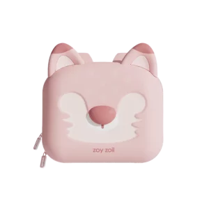 Profil żółtego plecaka 3D ZOY ZOII Tygrysek, widoczne miękkie szelki i zamek.