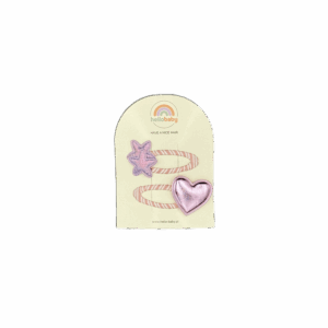 Liliowy komplet spinek do włosów dla dziewczynki HELLO BABY 2 szt.